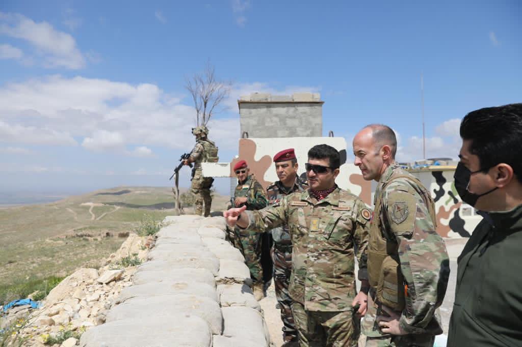 Brigadier General John Teichert in Iraq with Kurdish military