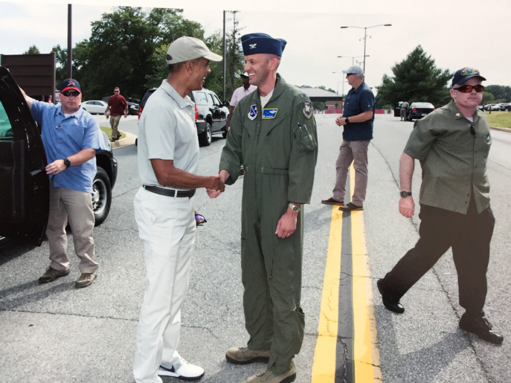 Colonel John Teichert and President Barak Obama